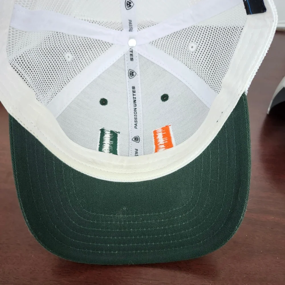 Top of the World Miami Hurricanes Hat Green White Trucker Snapback NCAA The U